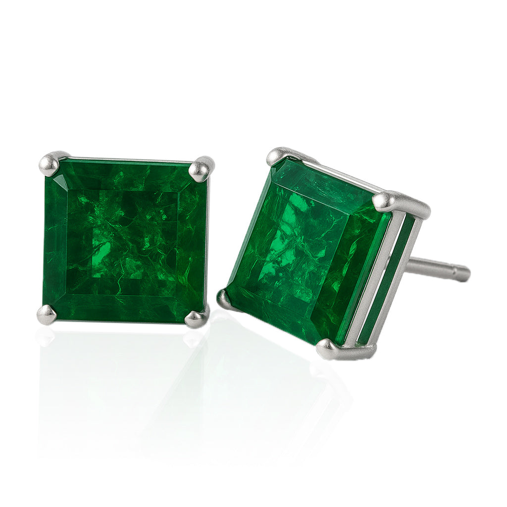 SQUARE SILVER EARRING