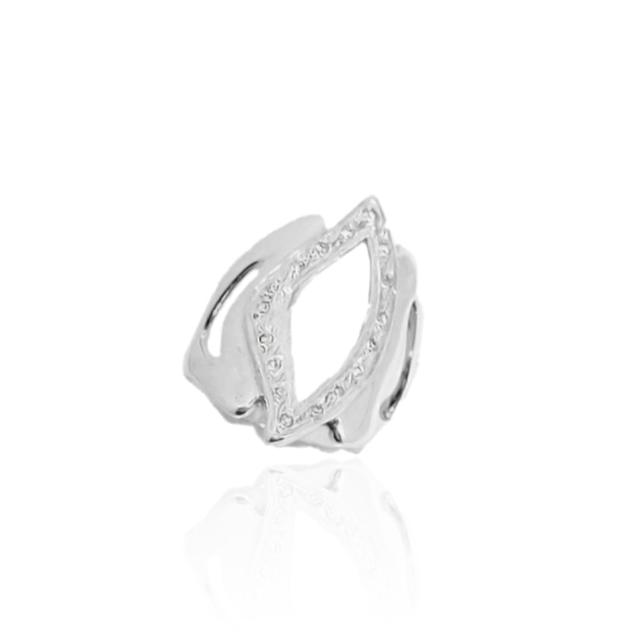 STYLIZED ZIRCONIA SILVER RING