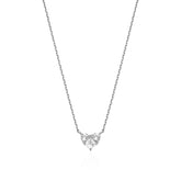 COLAR FOLHEADO CORAÇÃO ZIRCÔNIAS