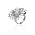 DAISY FLOWER SILVER RING