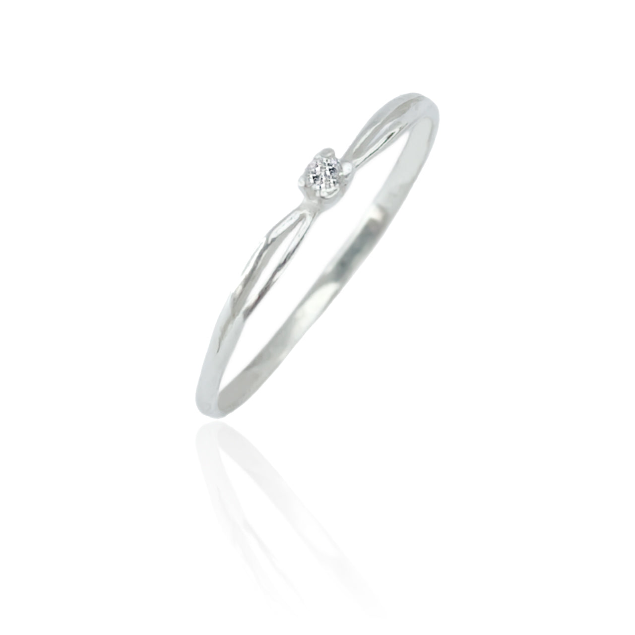 ANEL SOLITÁRIO BAIXO ZIRCÔNIA ÚNICA