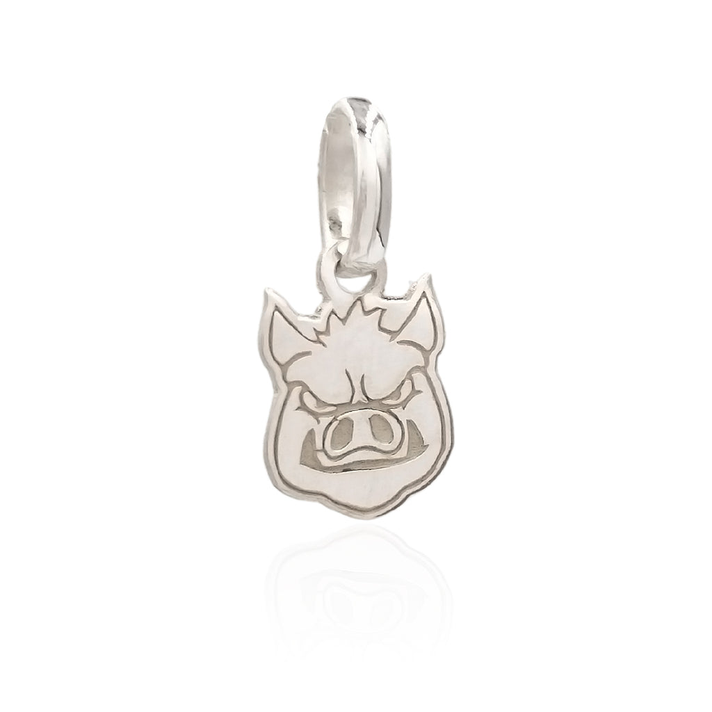 COLAR PORCO GOBATTO PALMEIRAS PRATA 925 LICENCIADO PREMIUM