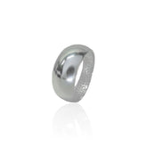 WIDE DOMED SILVER RING