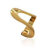ANEL ORGANICO OVAL DOURADO