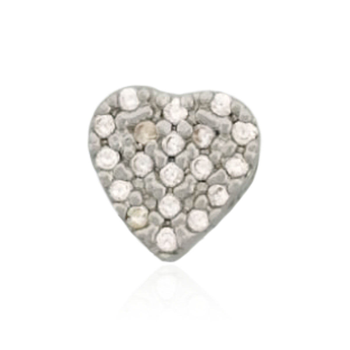 PINGENTE FOLHEADO CORAÇÃO ZIRCÔNIAS