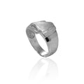 MATTE TRAPEZO DETAIL SILVER RING