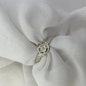 FLOWER SILVER RING