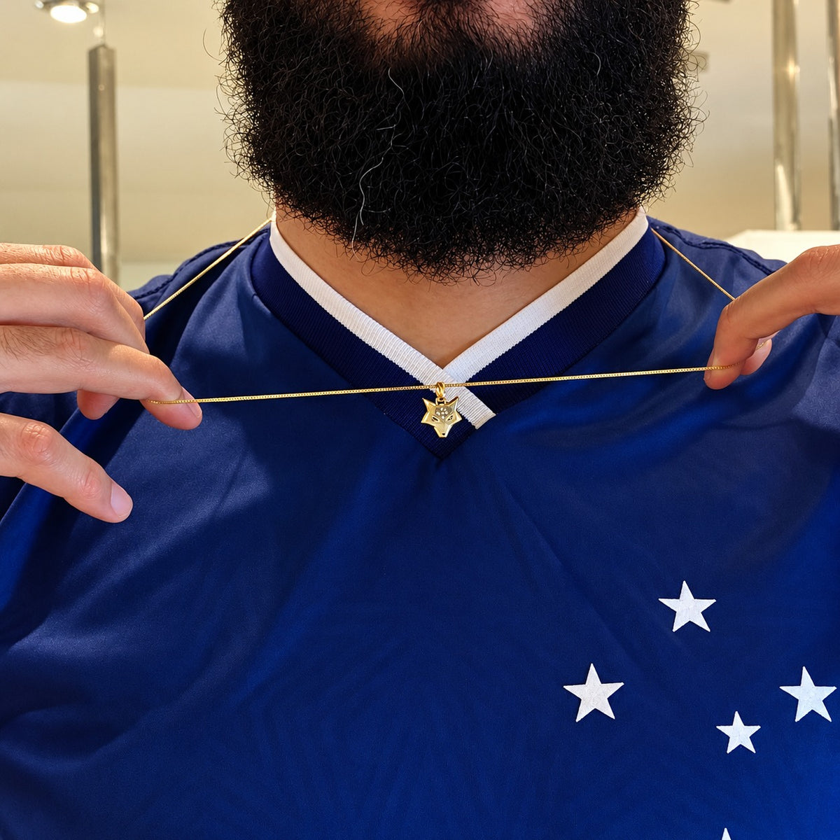 PINGENTE RAPOSÃO CRUZEIRO FOLHEADO