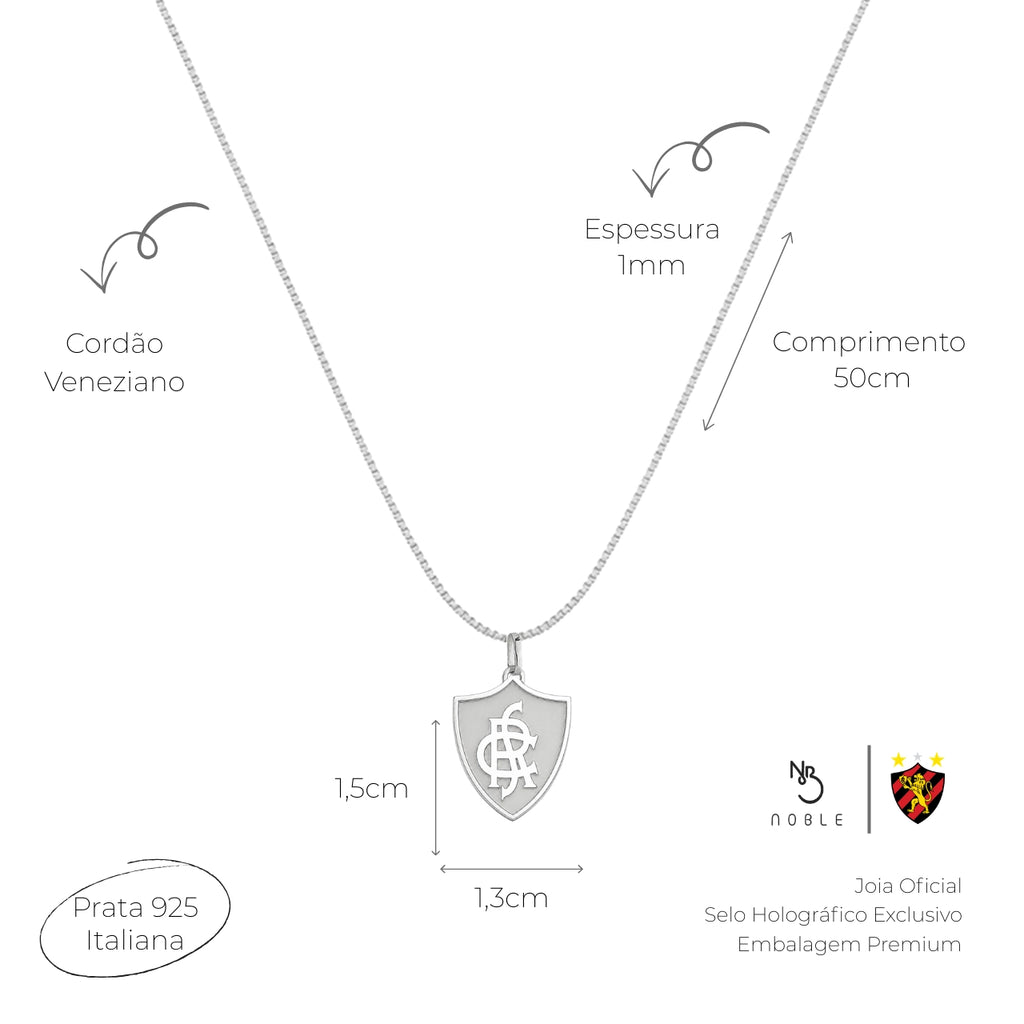 COLAR ESCUDO RETRÔ SPORT 1,5CM