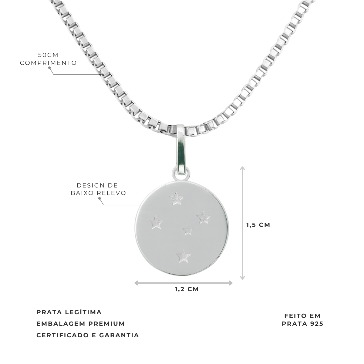 COLAR ESTRELAS CRUZEIRO - 1,5CM