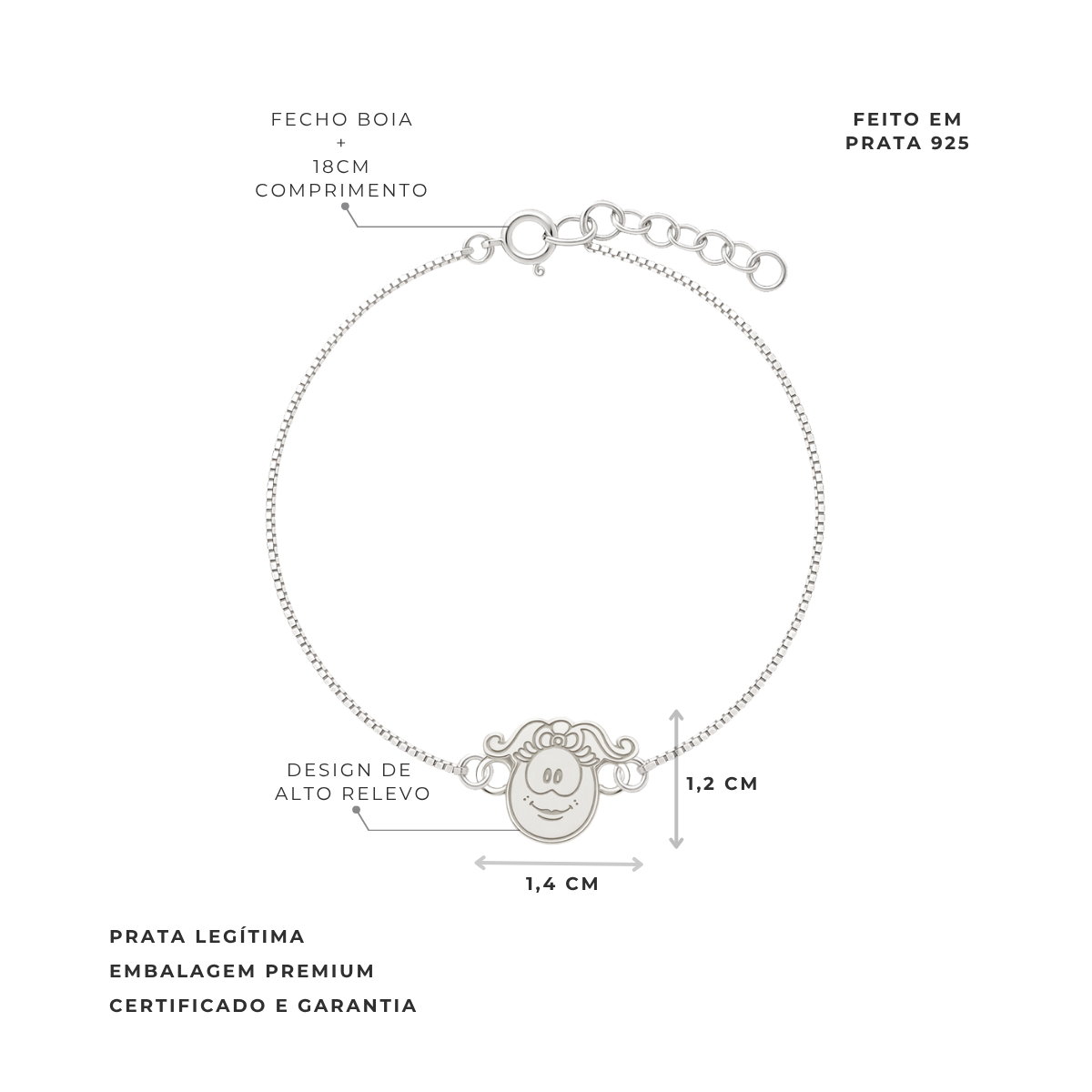 PULSEIRA DE PRATA FANIQUITA ROSTINHO