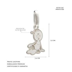 PINGENTE DE PRATA SMILINGUIDO SENTADINHO