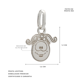 PINGENTE DE PRATA FANIQUITA SORRINDO