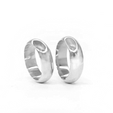 DOMED SILVER 6MM DATING RING