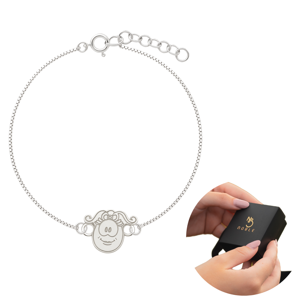 PULSEIRA DE PRATA FANIQUITA ROSTINHO