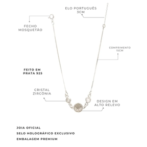 PULSEIRA PALMEIRAS ESCUDO REDONDO COM ZIRCÔNIAS 18CM PRODUTO OFICIAL