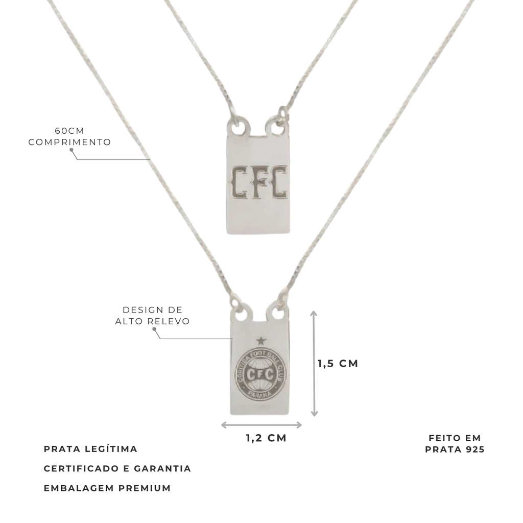ESCAPULÁRIO CORITIBA - 1,5CM