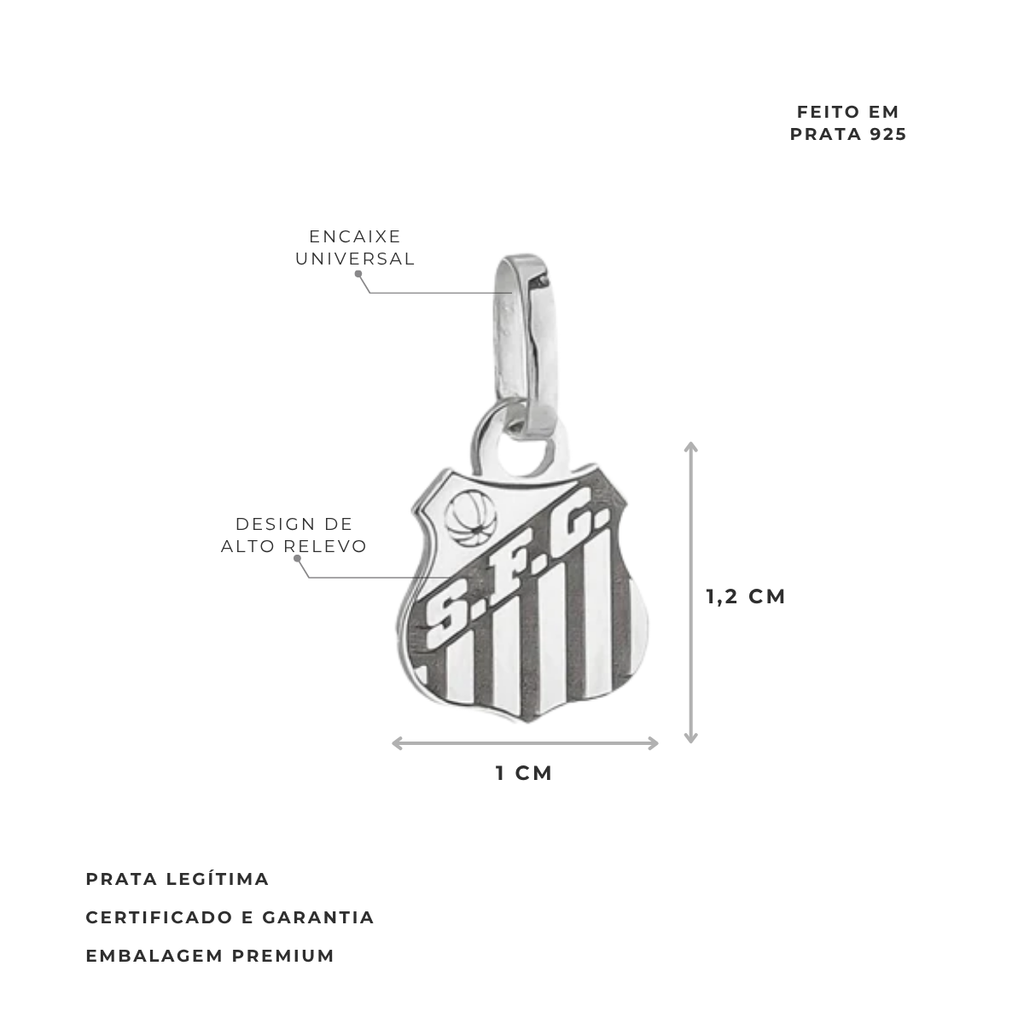PINGENTE ESCUDO SANTOS - P