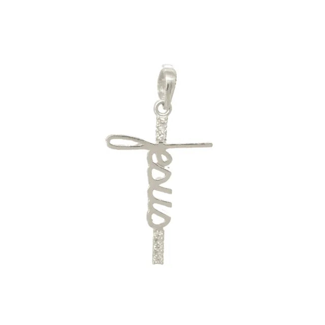 SILVER PENDANT WRITTEN JESUS